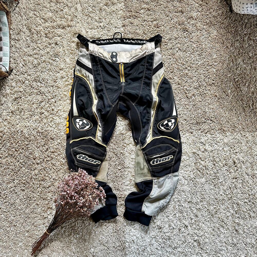 Vintage Thor Motocross Core MX Racing Pants Made in Korea Suede Mens Size 30